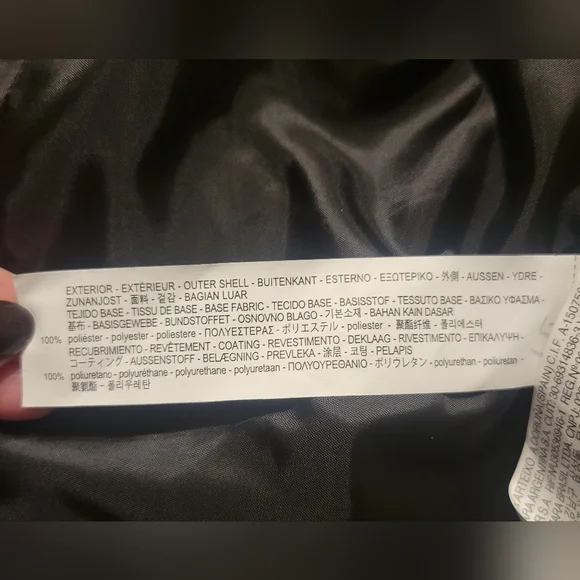 Zara Basic Cream Faux Leather Moto Jacket Sz Med - Picture 7 of 7